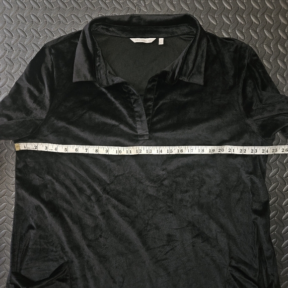 Soft Surroundings Black Velour Tunic Top Long Sleeve  2X - Picture 7 of 15